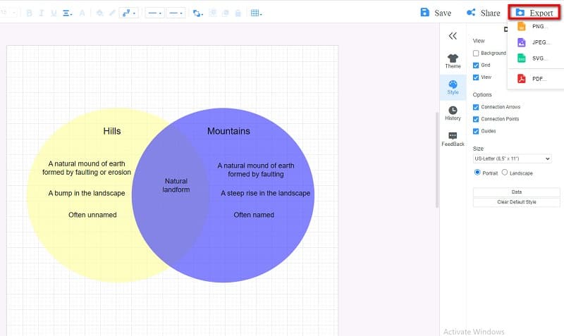 Export Choose Format