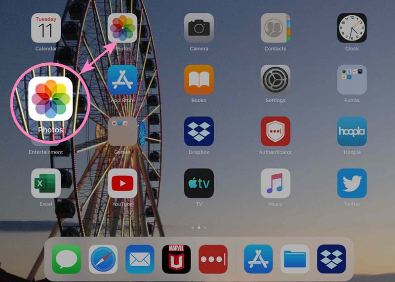 Cambiar el tamaño de las fotos del iPad