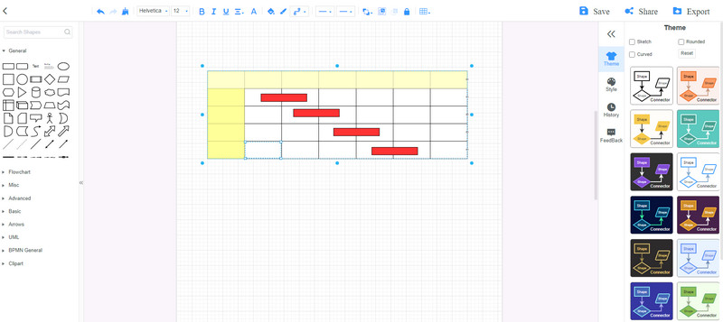 Générateur de Gantt MindOnMap