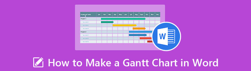 Microsoft Word Ganta diagramma