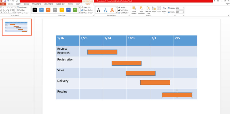 PPT Gantt मेकर