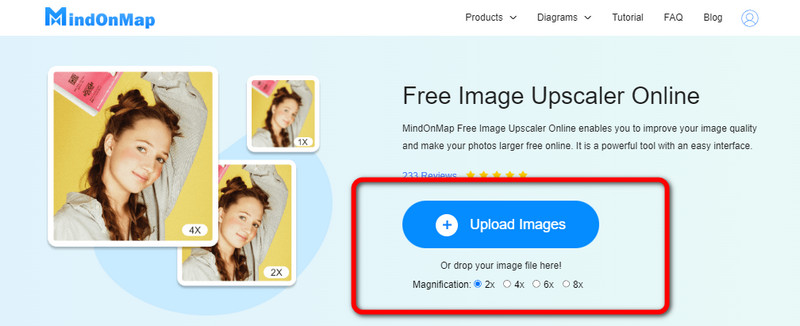 Upload Images Magnification Option