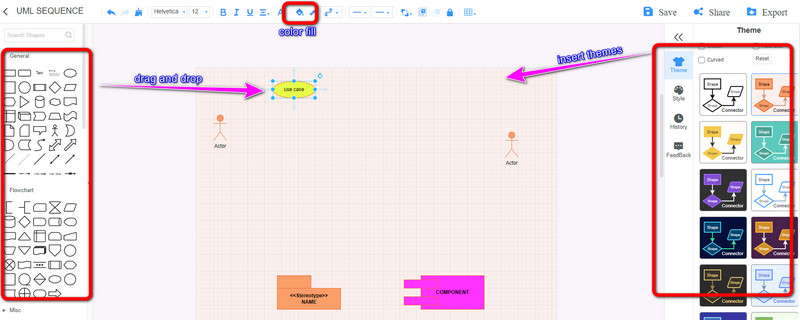 A diagram létrehozása