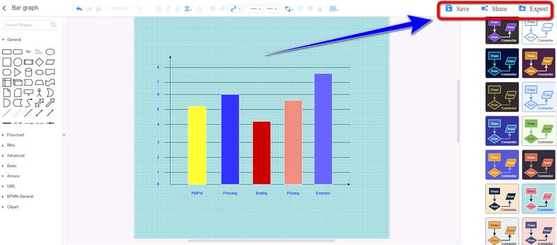 နောက်ဆုံးအဆင့် Save Graph