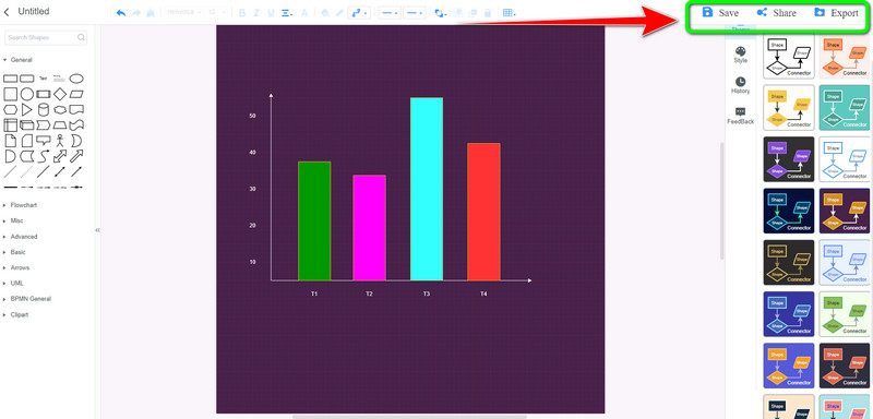 Proces ukládání MindOnMap