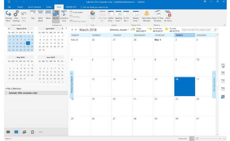 Planificateur Outlook