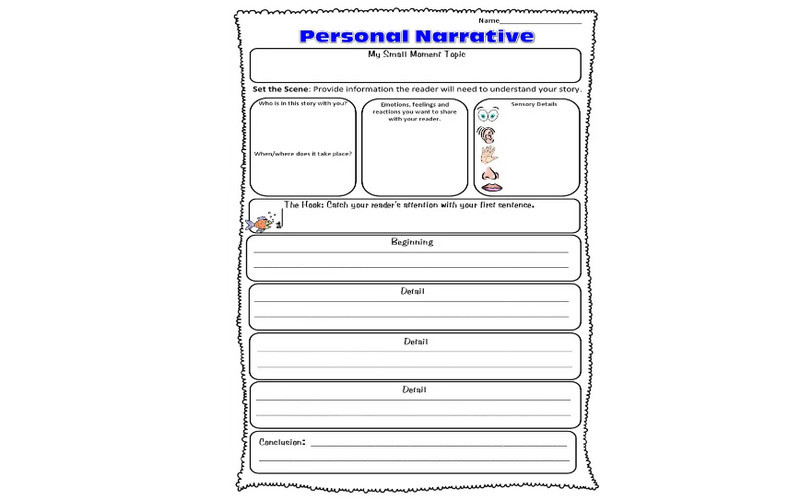 Personal Narrative Graphic Organizer