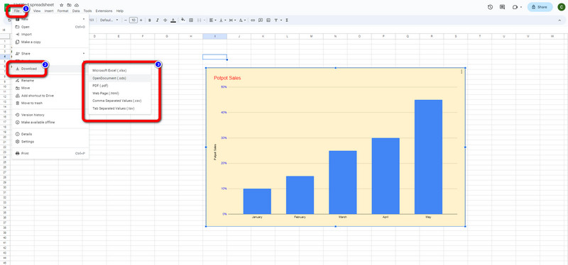 Simpan Lembar Grafik Batang