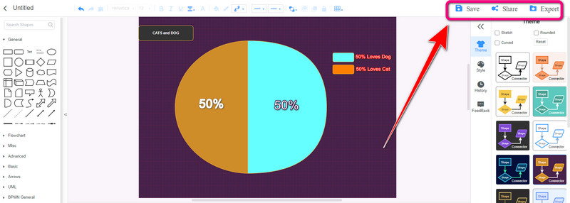 Final Pie Chart ကို သိမ်းဆည်းပါ။