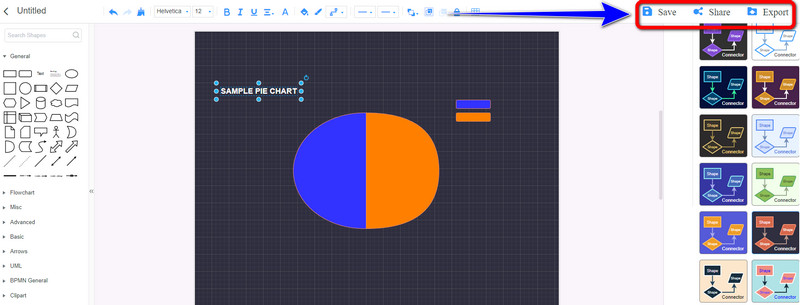 შეინახეთ Pie Chart