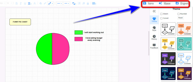 Lagring af cirkeldiagram