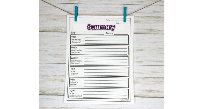 Summary Graphic Organizer