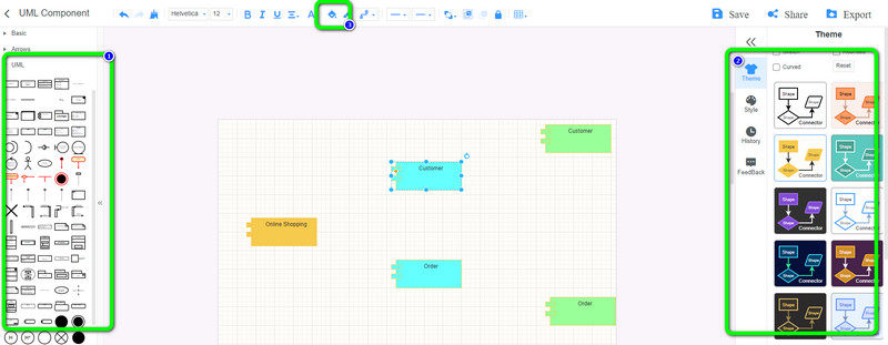 צבע ערכת נושא UML