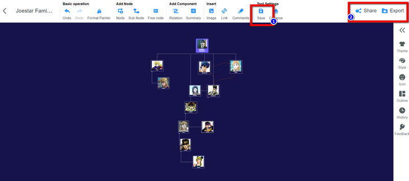 Save Jojo Family Tree