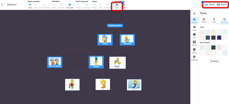 Uratuj drzewo genealogiczne Simpsonów