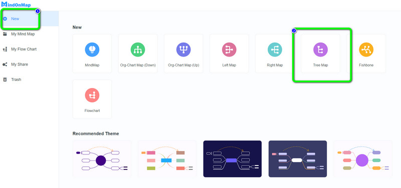 Select New Menu Map Template