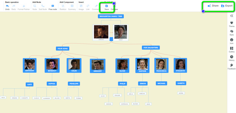 Bridgerton Family Tree ကို သိမ်းဆည်းပါ။