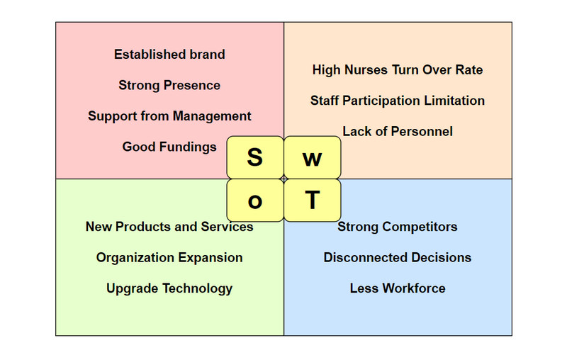 ਹੈਲਥਕੇਅਰ SWOT ਵਿਸ਼ਲੇਸ਼ਣ ਉਦਾਹਰਨ