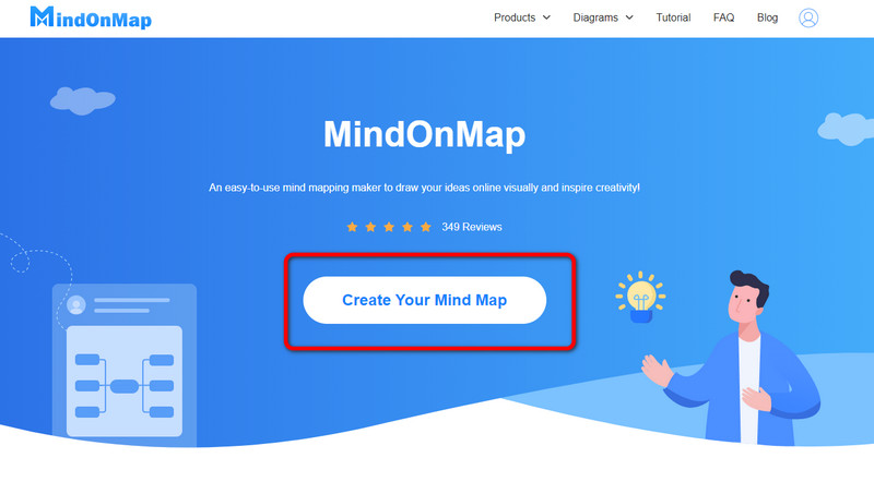 Бутон за създаване на MindOnMap