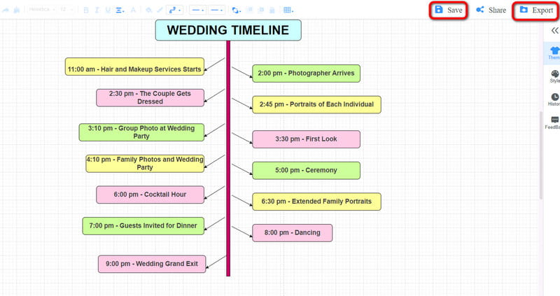 Запазете хронологията на сватбата