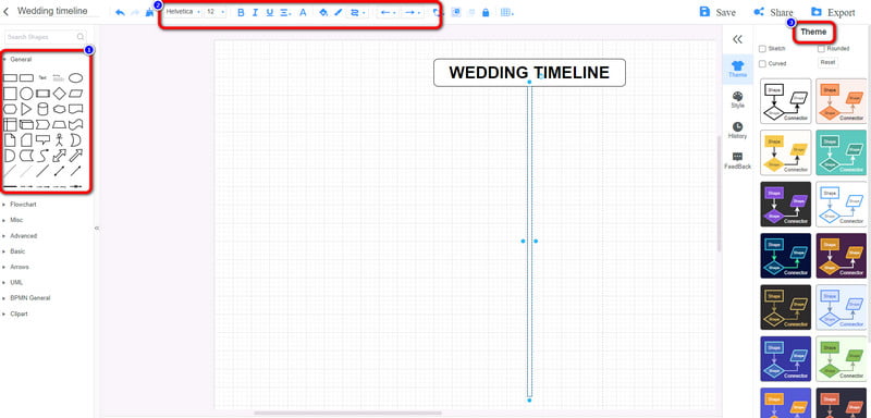 結婚式のタイムラインの作成を開始する