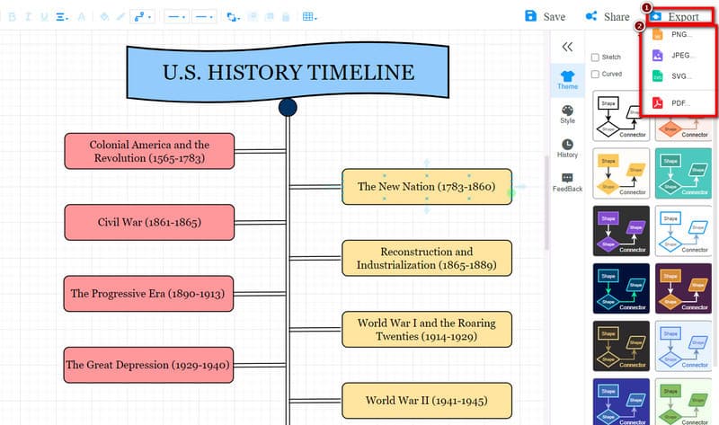 Export Finished Timeline