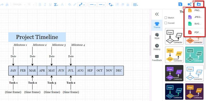 Export Timeline