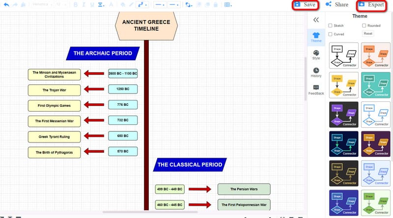 Save Export Ancient Greece Timeline