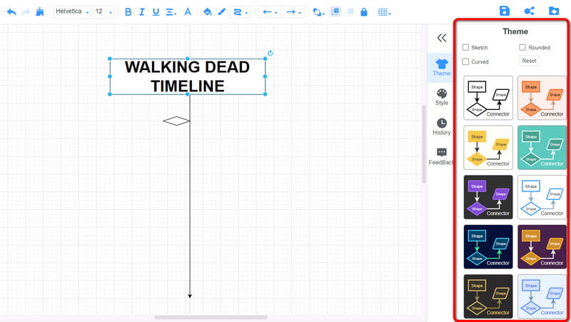 ប្រើមុខងារប្រធានបទ Walking Dead