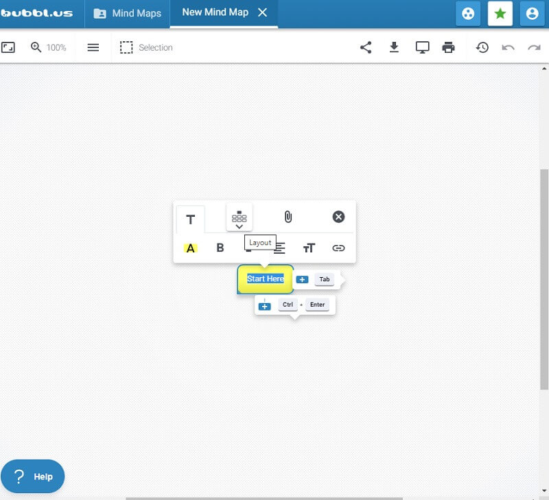 نقشه حباب Bubblus Layout