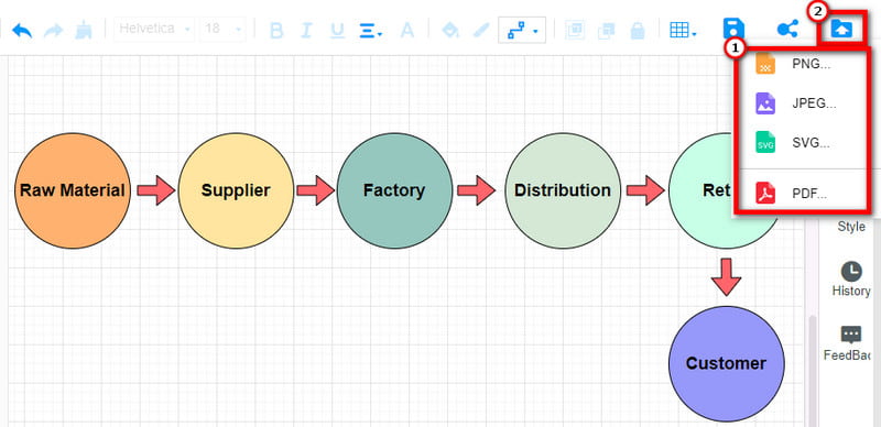 Diagram exportálása