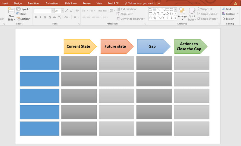 Powerpoint Template Gap Analysis 