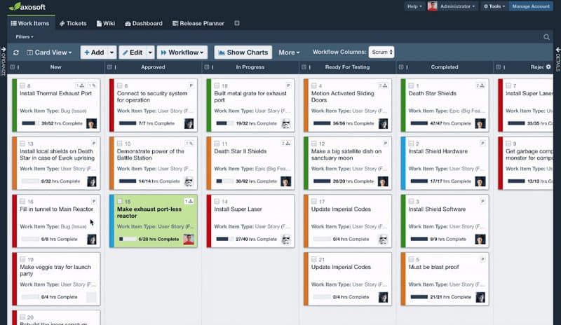 Axosoft Agile उपकरण