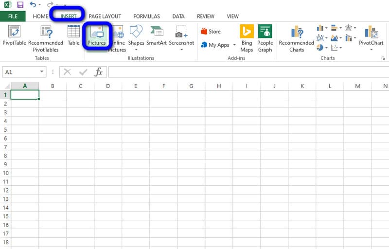 სურათის Excel-ის ჩასმა
