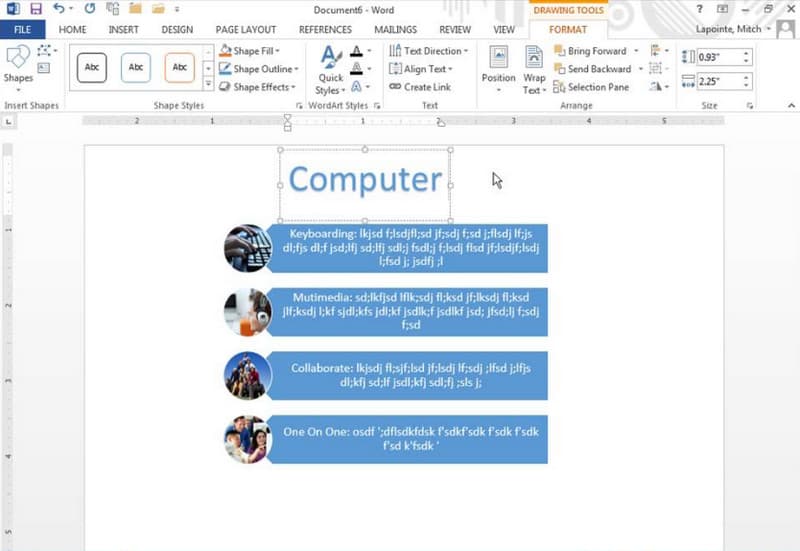 Creador de infografías de Microsoft Word