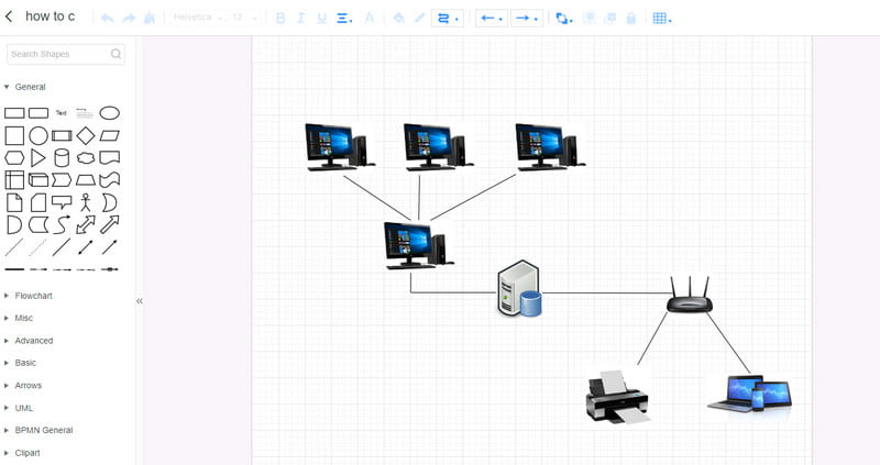 MindOnMap Netwerk Diagram Maker