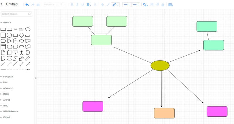 Criador de diagramas de rede MindOnMap