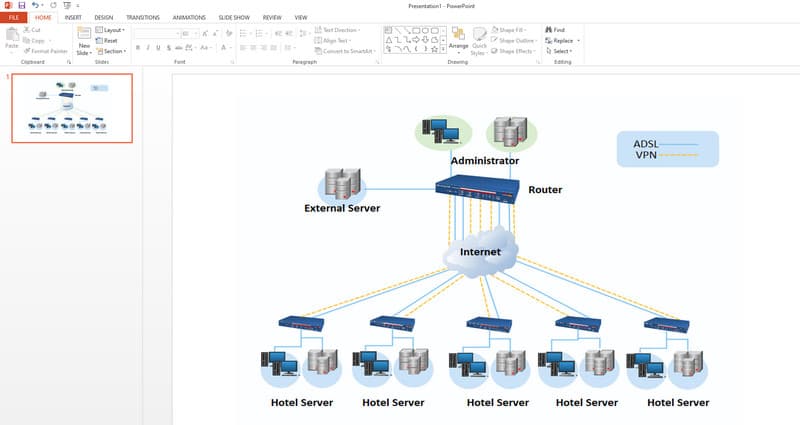 PPT Network Diagram Maker