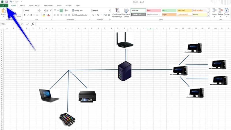 Lưu sơ đồ Excel