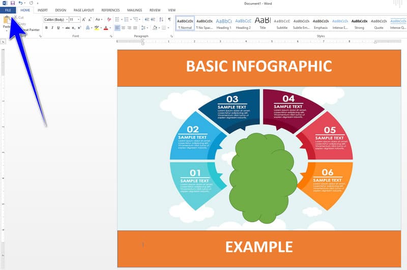 Infografik MS Word speichern