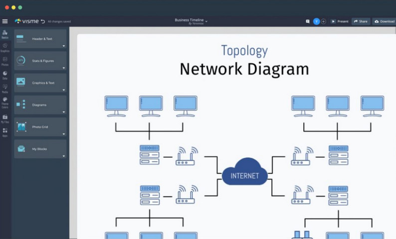 Krijuesi i Diagramit të Rrjetit Visme