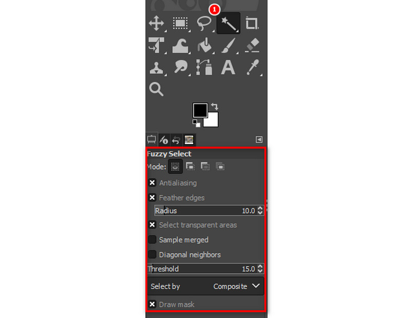 Instrumentul Fuzzy Select