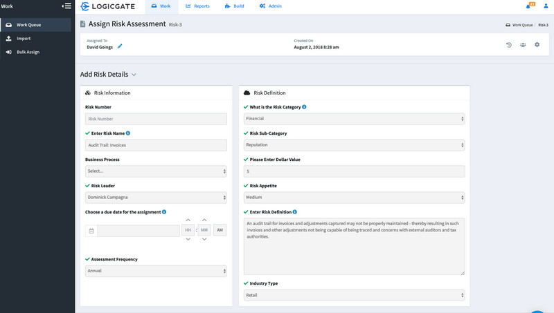 Logicgate Risk Assessment