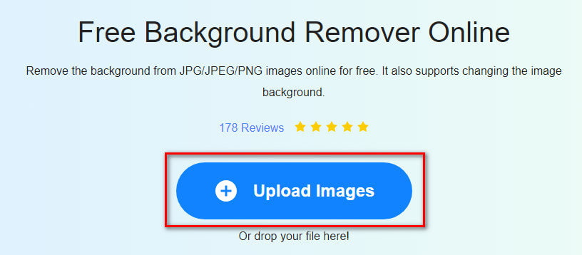 Choose the Upload Images Button