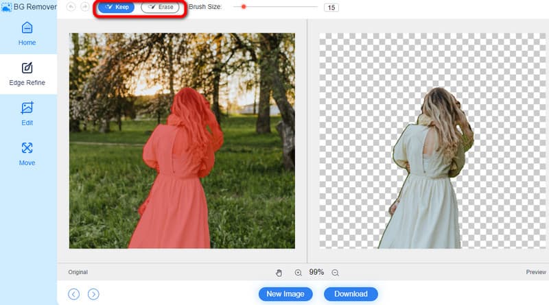 Remove Background Keep Erase Tool