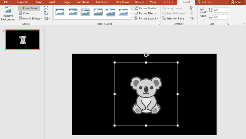 Removed Transparent on Powerpoint