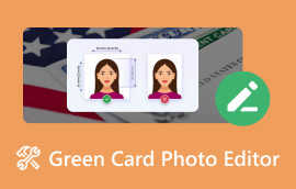 Editor de fotos de tarjeta verde