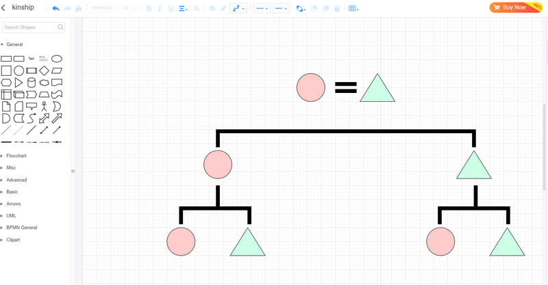 MindOnMap Kinship Chart Maker