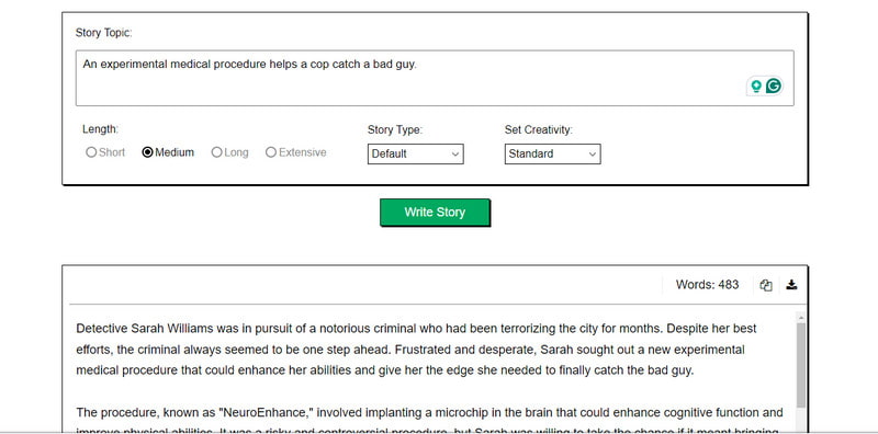 Editpad AI Story Generator