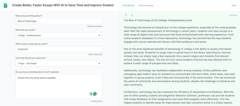 Essaywriterai ai Essay Generator